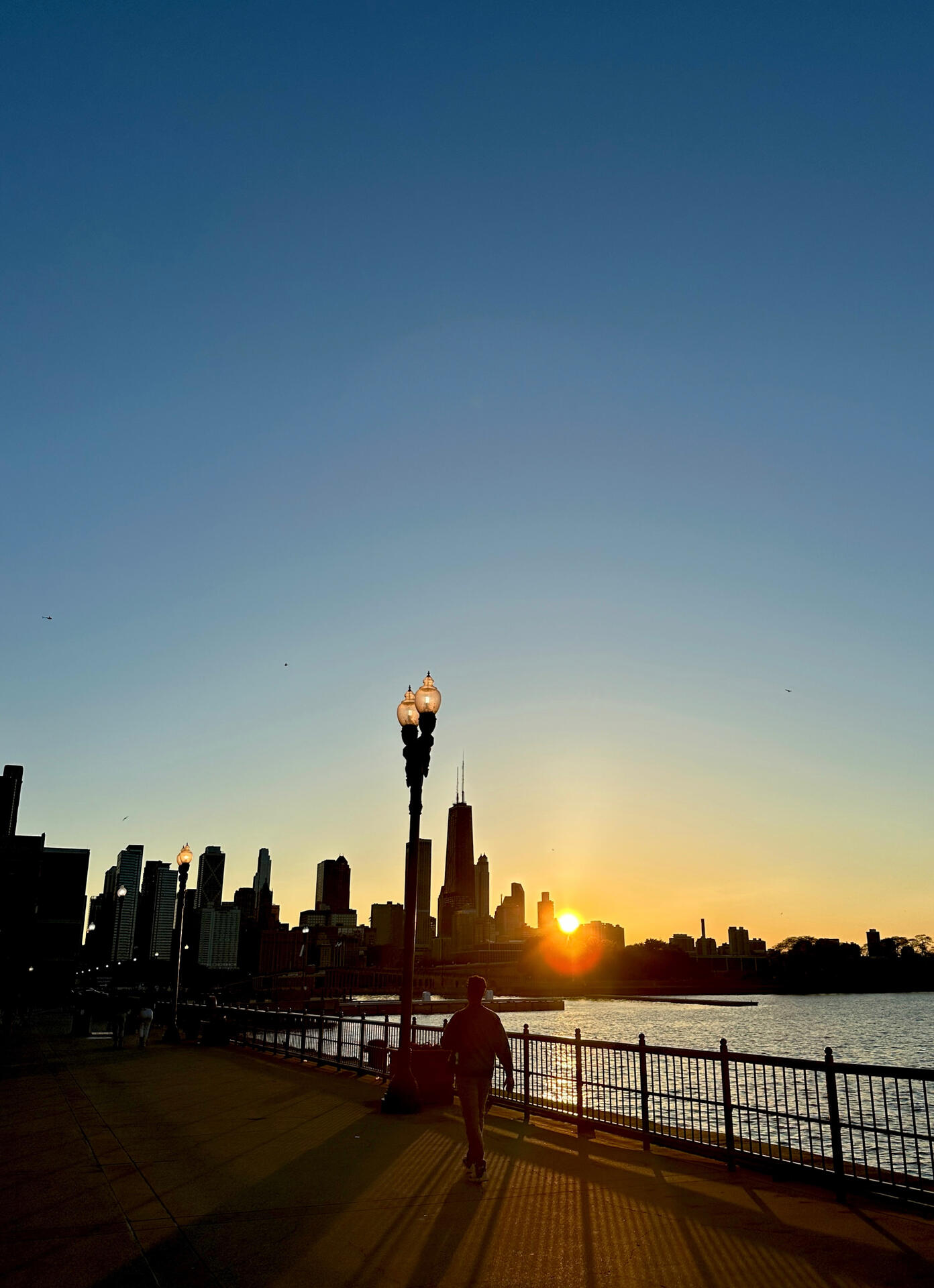 Navy Pier in Chicago at Sunset
